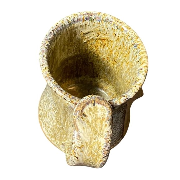 Handmade Ceramic Mug With Comical Super Skier Design & Blue Hat - Picture 3 of 7